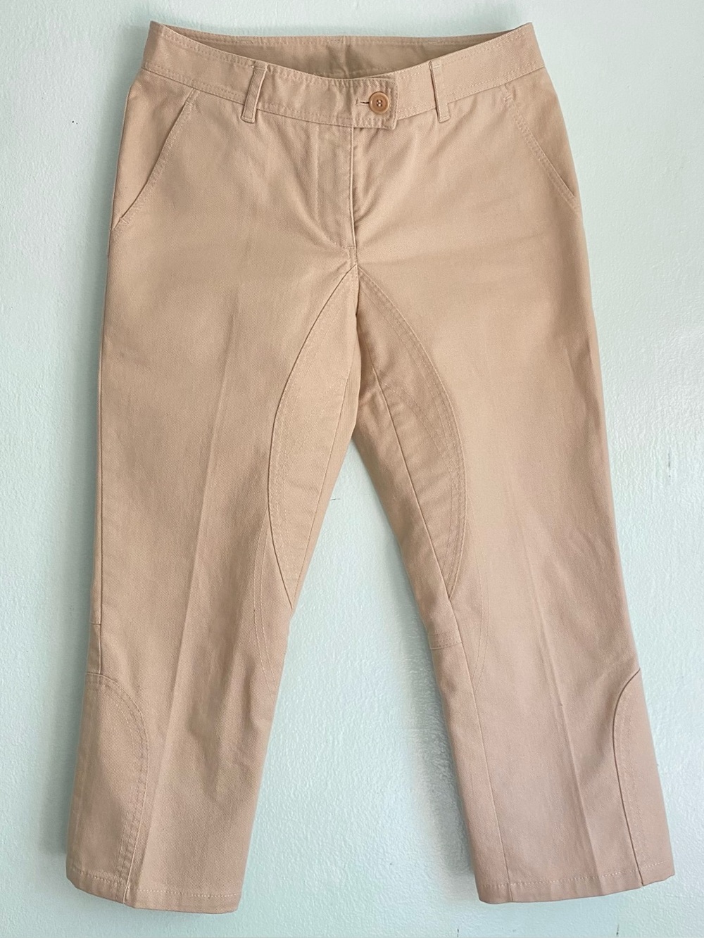 Moschino Equestrian Zip Capris in Tan
